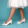 Daphne Ivory Shimmer Organza Shoe Clip