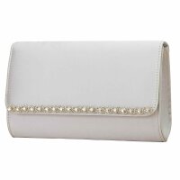 Dee Bag Ivory Satin with Crystal Trim