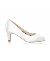 Erica Wide Fit Mid Heel Dyeable Satin Court Shoe
