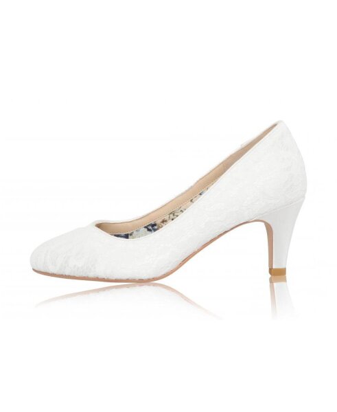 Erica Mid Heel Dyeable Lace Court Shoe