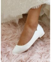 Jodie Dyeable Satin Ballerina with Sparkle Piping